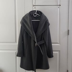 French Connection Wool Blend Coat with Shawl Collar